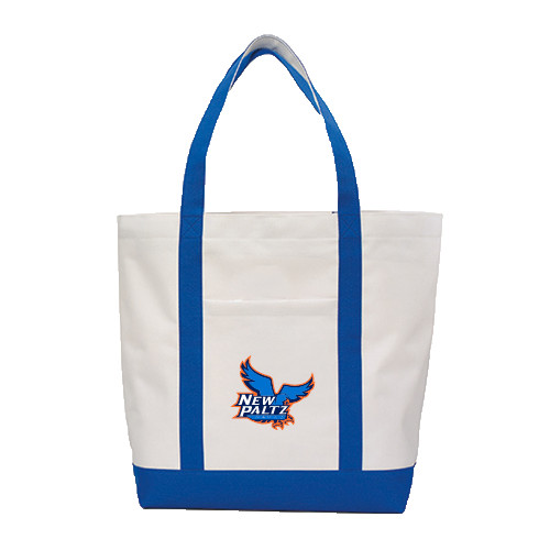  Contender White/Royal Canvas Tote - Official Logo