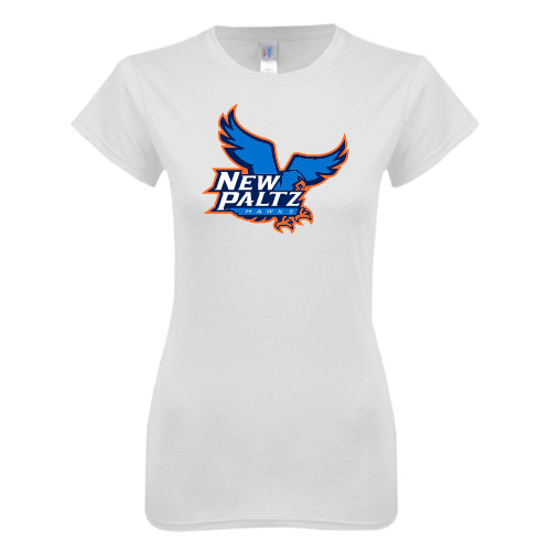  Next Level Womens White Boyfriend Tee - Official Logo