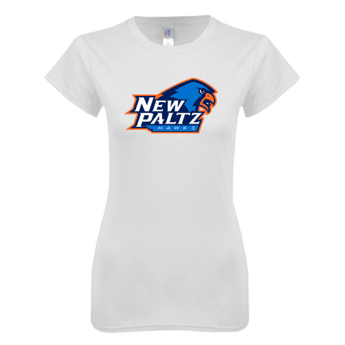  Next Level Womens White Boyfriend Tee - Head Word Mark