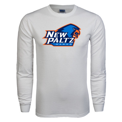  White Long Sleeve T Shirt - Head Word Mark