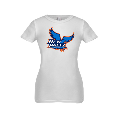  Next Level Girls White Fashion Fit T Shirt - Official Logo