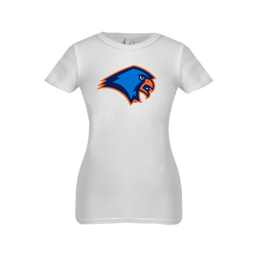  Next Level Girls White Fashion Fit T Shirt - Hawk Head