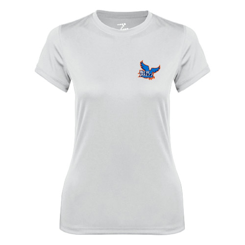  Womens White Performance Tee - Official Logo