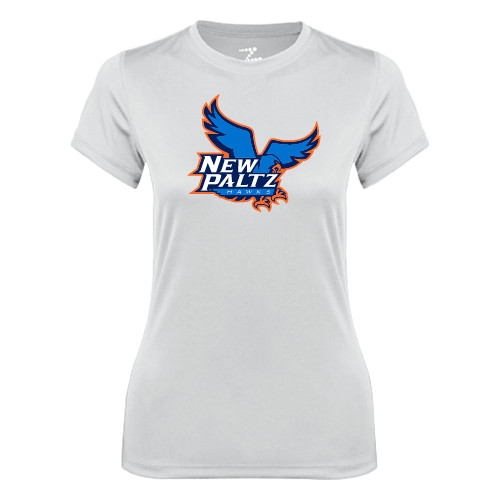  Womens White Performance Tee - Official Logo