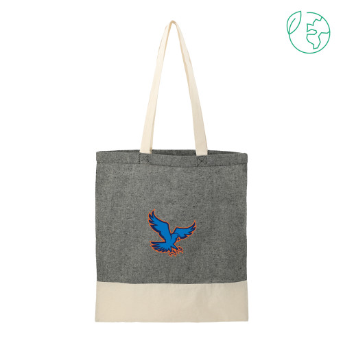  Split Recycled Black Cotton Twill Convention Tote - Official Logo