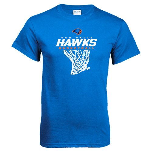  Royal T Shirt - Hawks Basketball w/ Hanging Net
