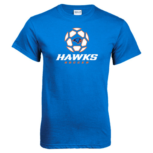  Royal T Shirt - Hawks Soccer w/ Geometric Ball