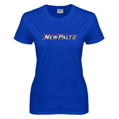  Womens Royal Short Sleeve Tee - New Paltz Word Mark
