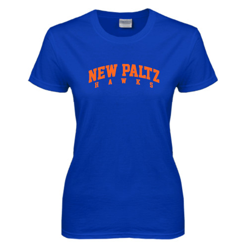  Womens Royal Short Sleeve Tee - Arched New Paltz Hawks