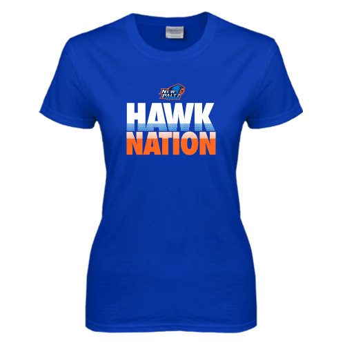  Womens Royal Short Sleeve Tee - Hawk Nation