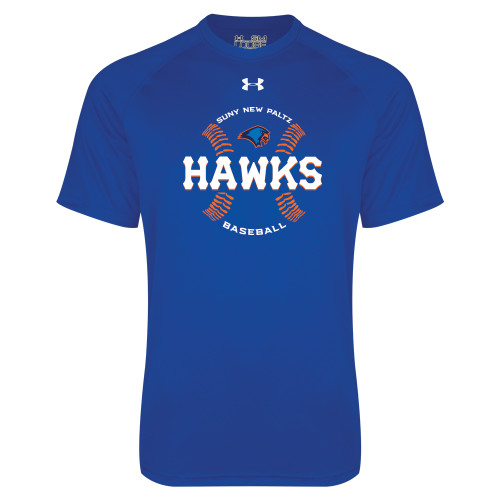  Under Armour Royal Tech Tee - Hawks Baseball w/ Seams
