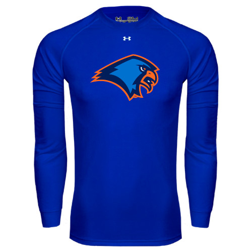  Under Armour Royal Long Sleeve Tech Tee - Hawk Head