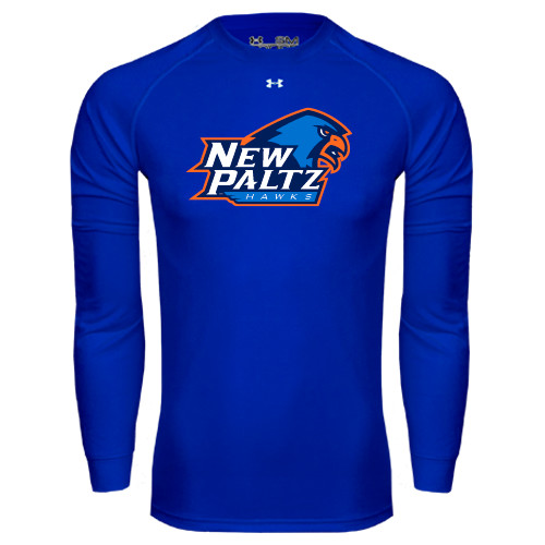  Under Armour Royal Long Sleeve Tech Tee - Head Word Mark