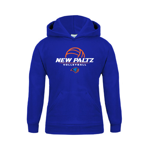 Youth Royal Fleece Hoodie - New Paltz Volleyball Stacked