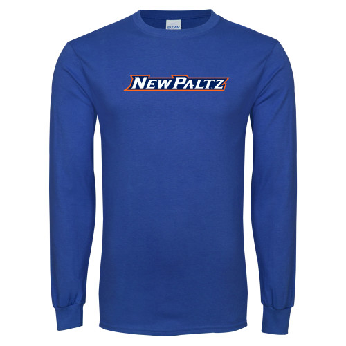  Royal Long Sleeve T Shirt - New Platz Wordmark