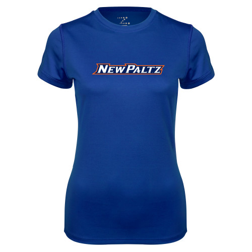  Womens Royal Performance Tee - New Platz Wordmark