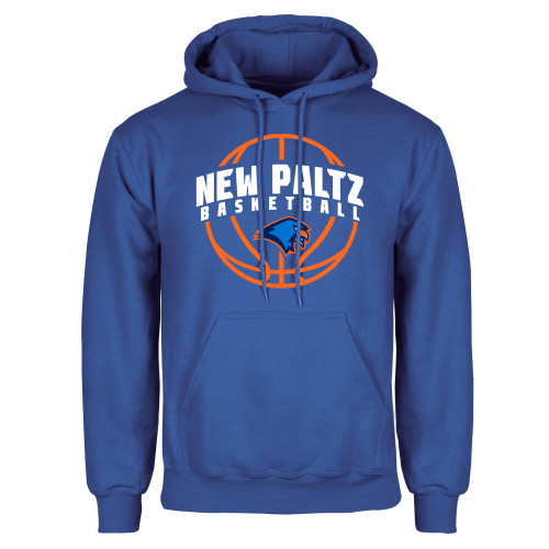  Royal Fleece Hoodie - New Paltz Basketball Arched w/ Ball