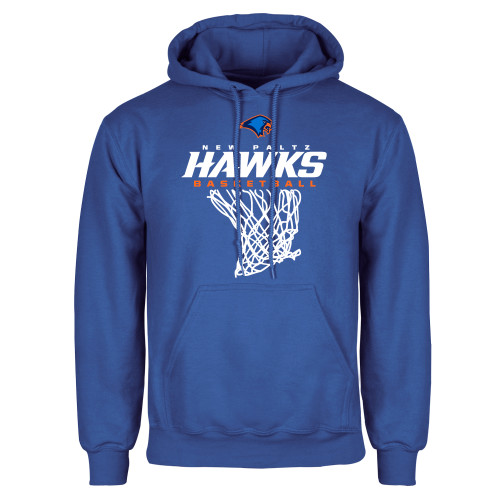  Royal Fleece Hoodie - Hawks Basketball w/ Hanging Net