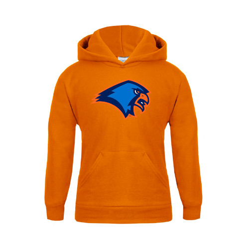  Youth Orange Fleece Hoodie - Hawk Head