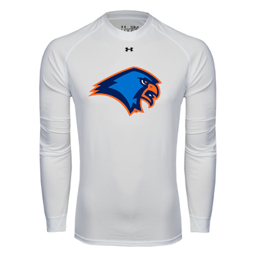  Under Armour White Long Sleeve Tech Tee - Hawk Head