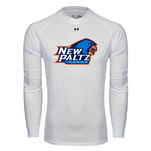  Under Armour White Long Sleeve Tech Tee - Head Word Mark