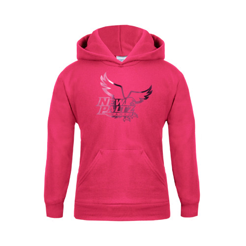  Youth Hot Pink Fleece Hoodie - Official Logo Foil
