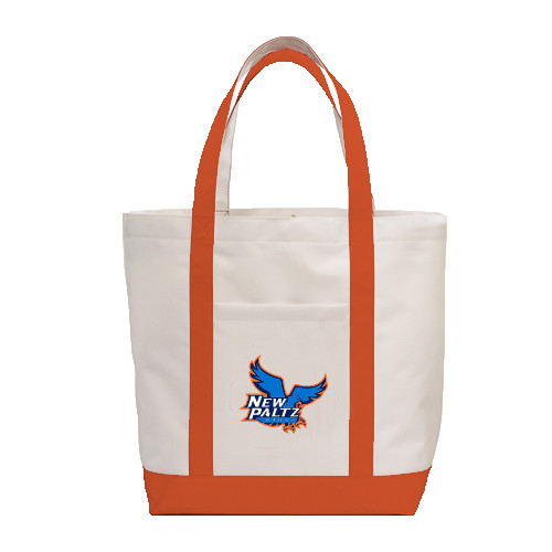  Contender White/Orange Canvas Tote - Official Logo