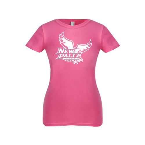  Next Level Girls Fuchsia Fashion Fit T Shirt - Official Logo