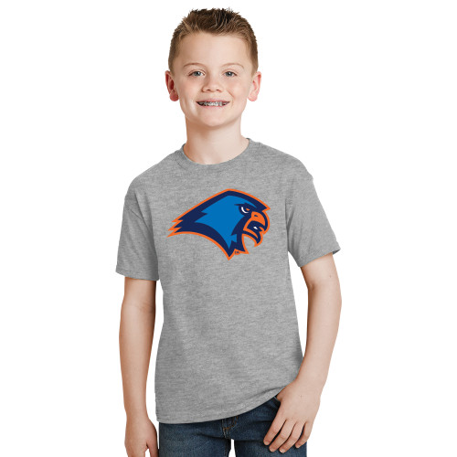  Youth Grey T-Shirt - Hawk Head