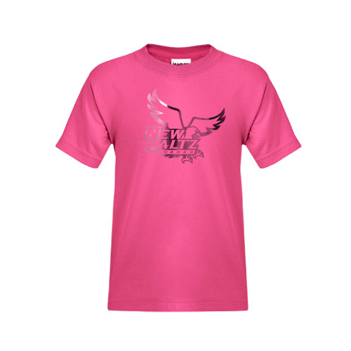  Youth Hot Pink T Shirt - Official Logo Foil