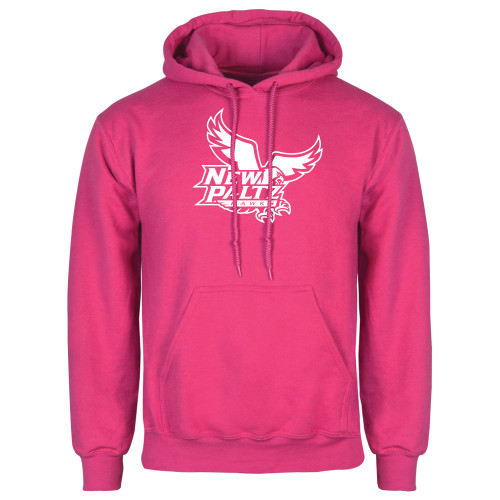  Womens Fuchsia Fleece Hoodie - Official Logo