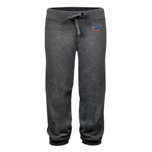  ENZA Womens Dark Heather Banded Fleece Capri - Official Logo