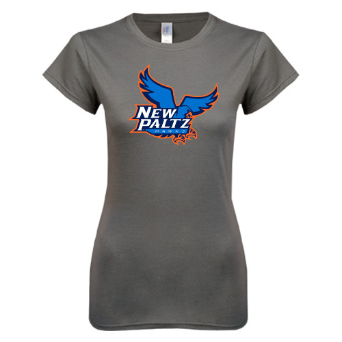  Next Level Womens Charcoal Boyfriend Tee - Official Logo