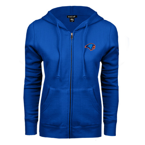  ENZA Womens Royal Fleece Full Zip Hoodie - Hawk Head