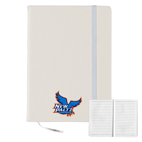 5x7 White Hard Cover Journal - Official Logo
