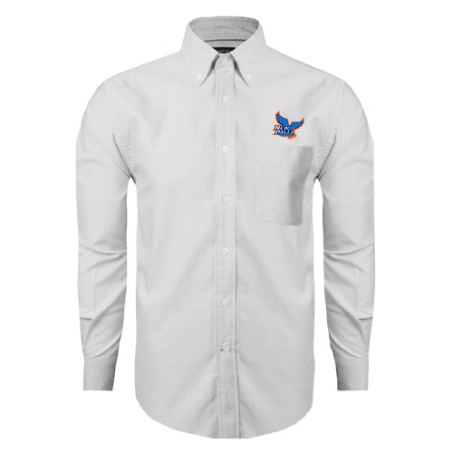 White Oxford Long Sleeve Shirt - Official Logo