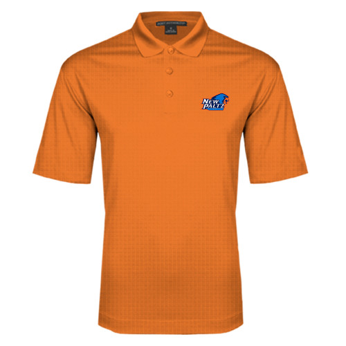  Orange Performance Fine Jacquard Polo - Head Word Mark