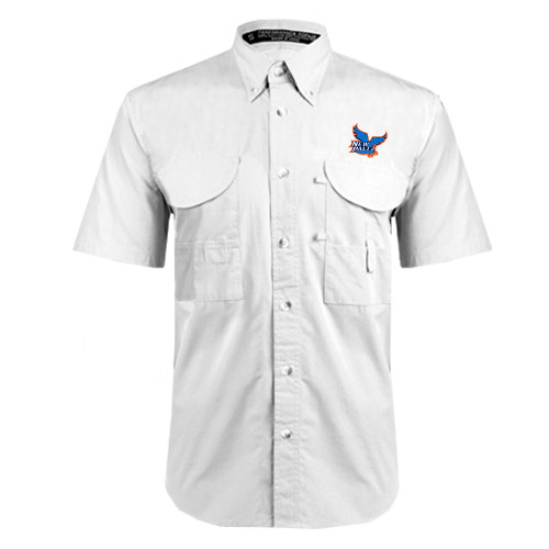  White Fishing Shirt Performance Short Sleeve - Official Logo