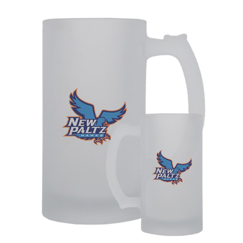  Full Color Decorative Frosted Glass Mug 16oz - Official Logo