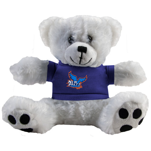  Plush Big Paw 8 1/2 inch White Bear w/Royal Shirt - Official Logo