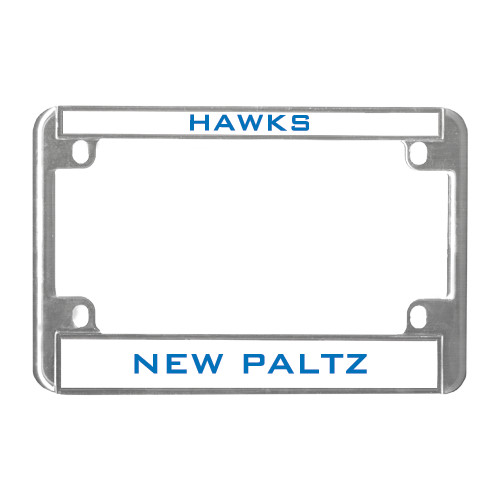  Metal Motorcycle License Plate Frame in Chrome - Hawks
