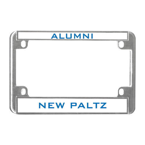  Metal Motorcycle License Plate Frame in Chrome - Alumni