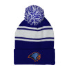 Thumbnail image for  Royal/White Two Tone Knit Pom Beanie w/Cuff