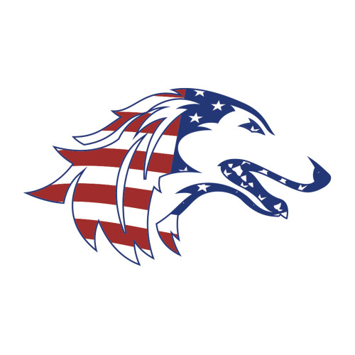  Medium Decal - American Flag Saluki