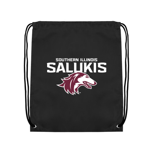  Black Drawstring Backpack - Southern Illinois Salukis