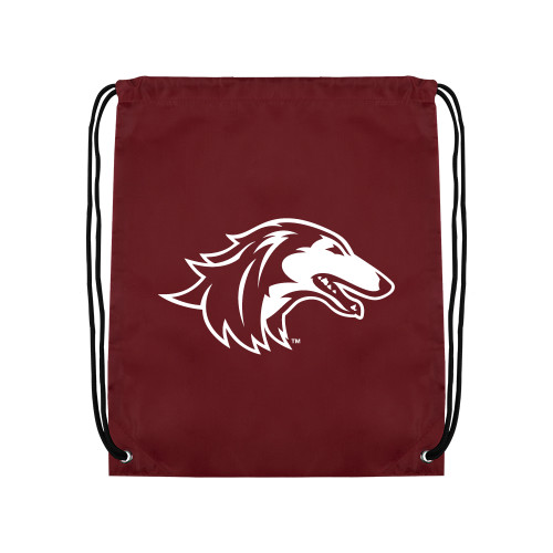 Maroon Drawstring Backpack - Saluki