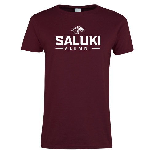 Womens Maroon Short Sleeve Tee - Alumni