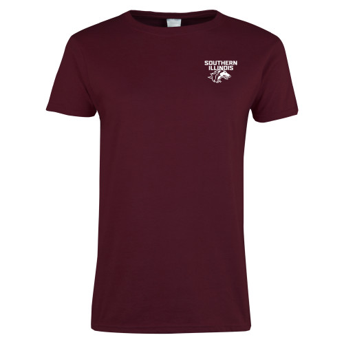  Womens Maroon Short Sleeve Tee - Southern Illinois