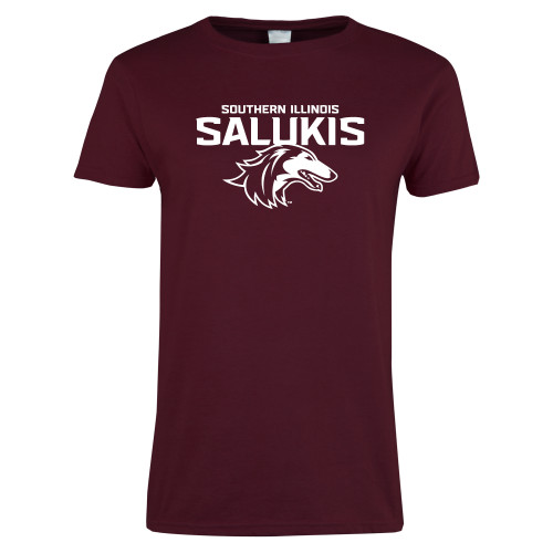  Womens Maroon Short Sleeve Tee - Southern Illinois Salukis
