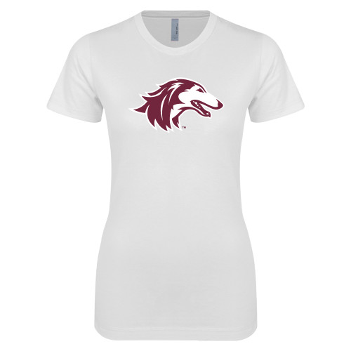Southern Illinois Next Level Womens White Boyfriend Tee